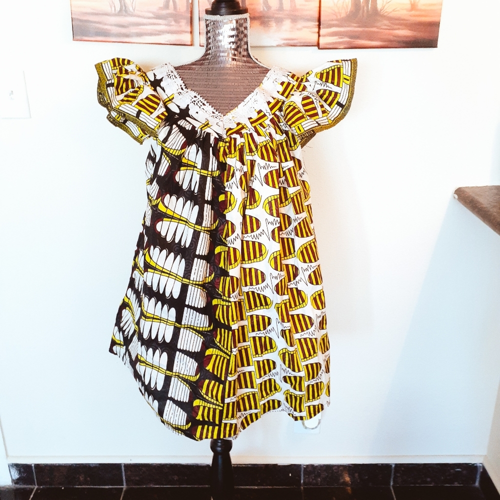 African print ,ankara, women dress, medium size,un